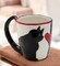 Ceramic Black and White Cat Mug, Cat Lover Gift, Kitchen Decor, Gift for Her